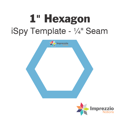 1" Hexagon iSpy Template - ¼" Seam