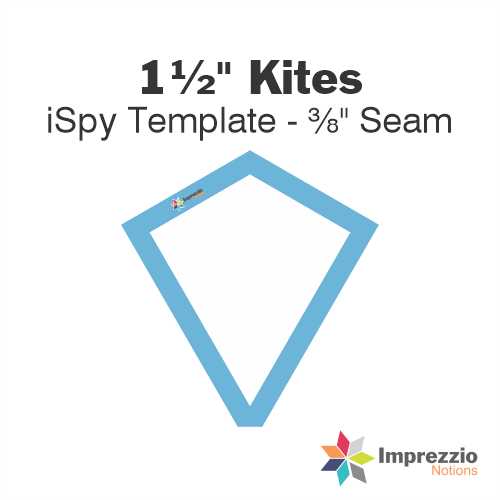 1½" Kite iSpy Template - ⅜" Seam