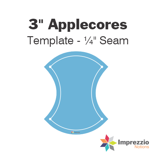 3" Applecore Template - ¼" Seam