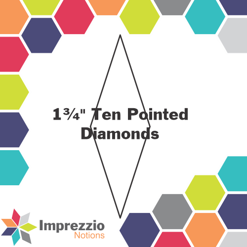 1¾" Ten Pointed Diamonds