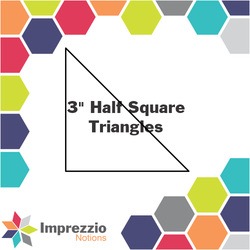 3" Half Square Triangle Template - ⅜" Seam