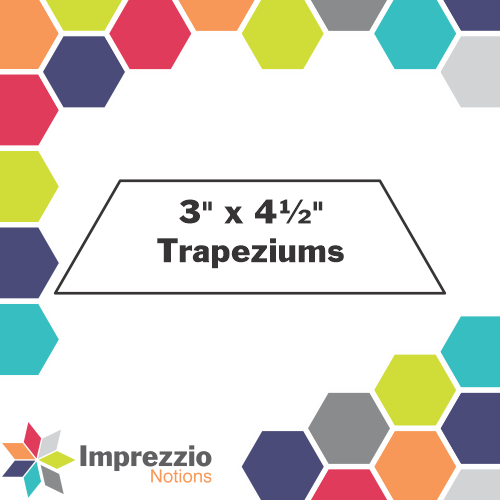 3" x 4½" Trapezium iSpy Template - ⅜" Seam