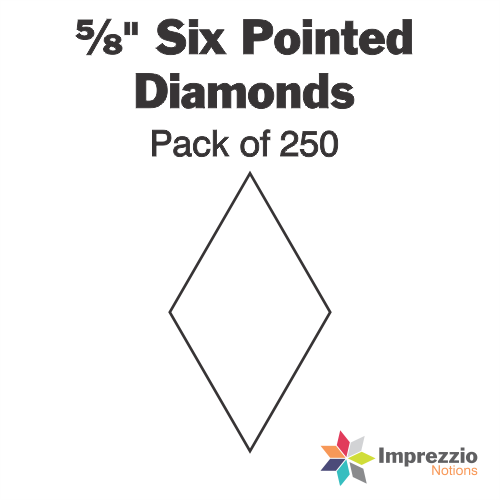 ⅝" Six Pointed Diamond Papers - Pack of 250