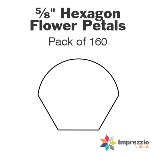 ⅝" Hexagon Flower Petal Papers - Pack of 160
