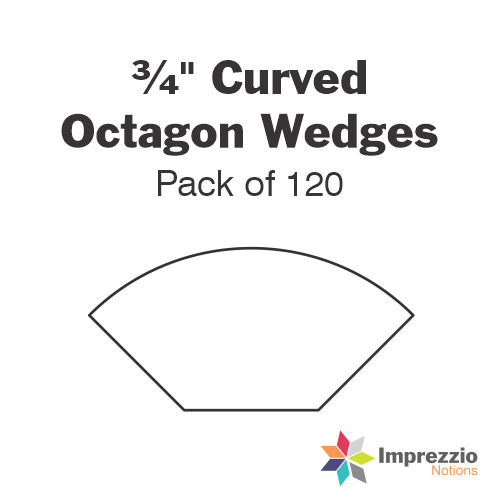 ¾" Curved Octagon Wedge Papers - Pack of 120