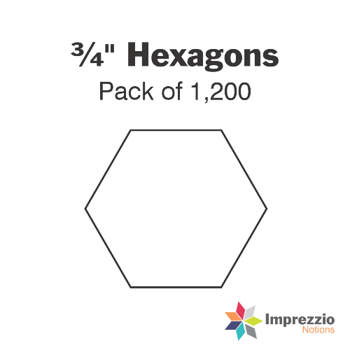 ¾" Hexagon Papers - Pack of 1,200