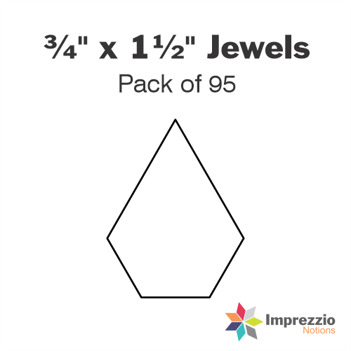 ¾" x 1½" Jewel Papers - Pack of 95
