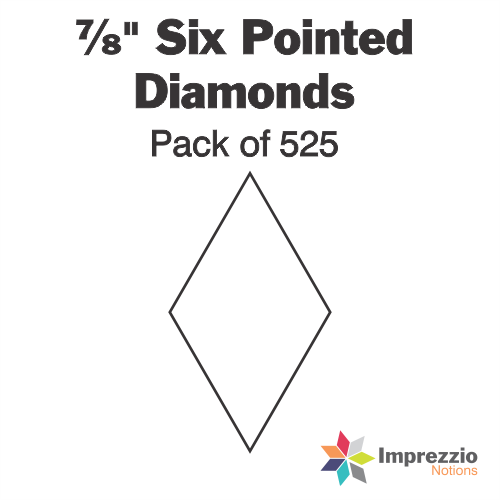 ⅞" Six Pointed Diamond Papers - Pack of 525