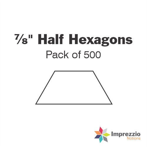 ⅞" Half Hexagon Papers - Pack of 500