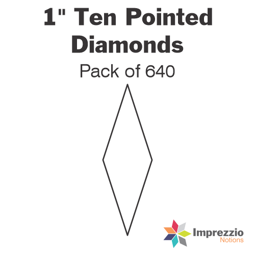 1" Ten Pointed Diamond Papers - Pack of 640