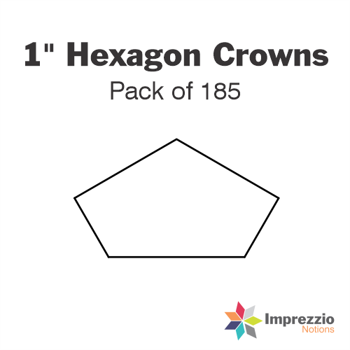 1" Hexagon Crown Papers - Pack of 185