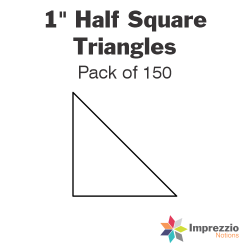 1" Half Square Triangle Papers - Pack of 150