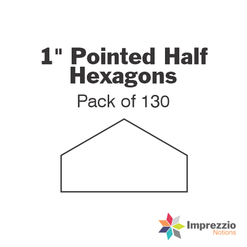 1" Pointed Half Hexagon Papers - Pack of 130