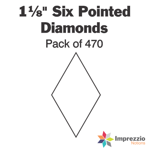 1⅛" Six Pointed Diamond Papers - Pack of 470