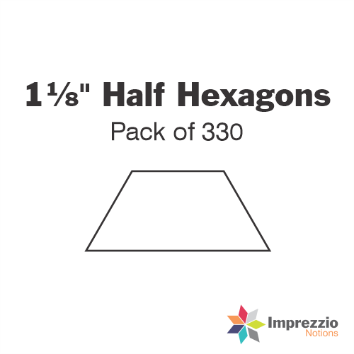 1⅛" Half Hexagon Papers - Pack of 330