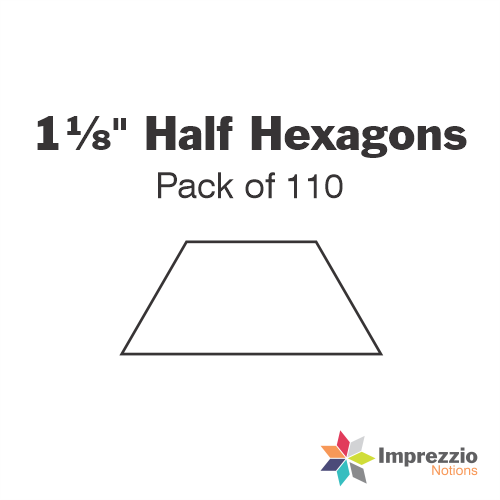 1⅛" Half Hexagon Papers - Pack of 110