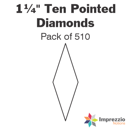 1¼" Ten Pointed Diamond Papers - Pack of 510
