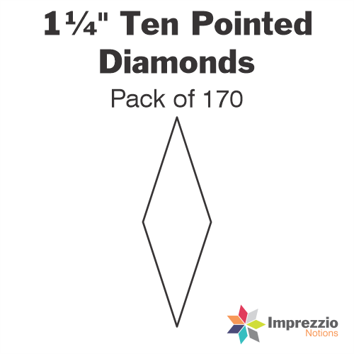 1¼" Ten Pointed Diamond Papers - Pack of 170