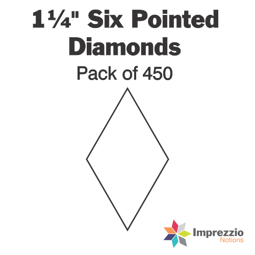 1¼" Six Pointed Diamond Papers - Pack of 450