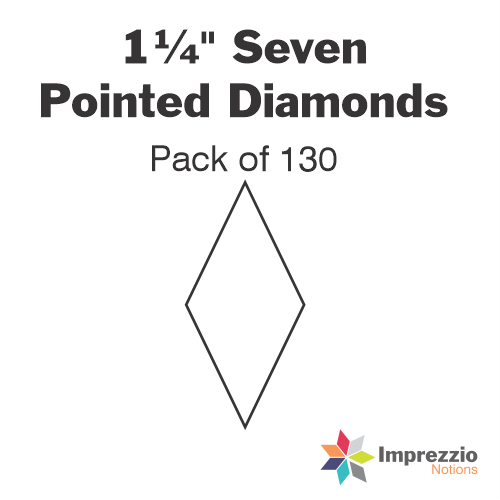 1¼" Seven Pointed Diamond Papers - Pack of 130