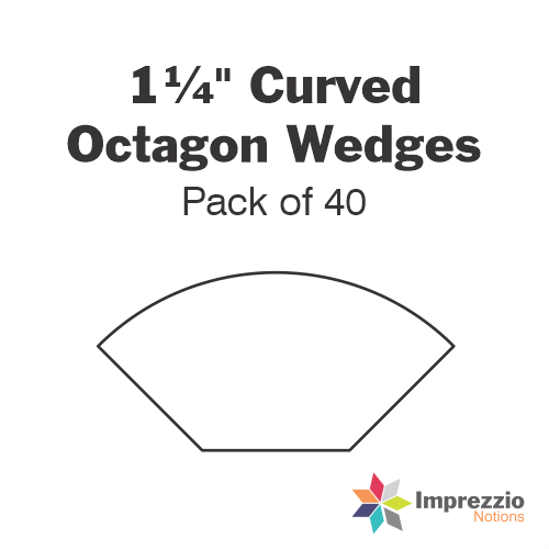 1¼" Curved Octagon Wedge Papers - Pack of 40