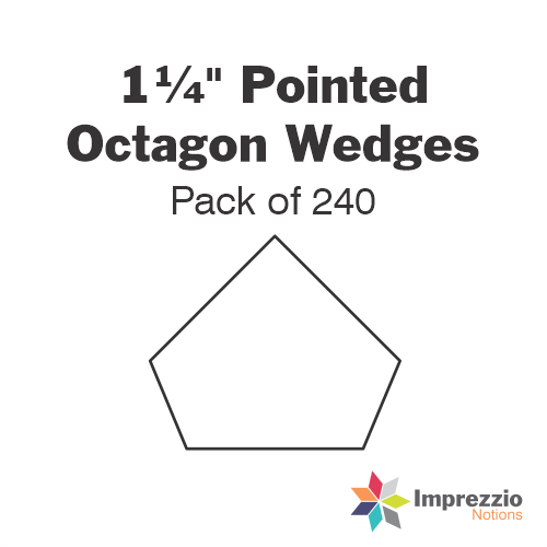 1¼" Pointed Octagon Wedge Papers - Pack of 240