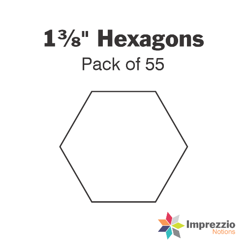 1⅜" Hexagon Papers - Pack of 55