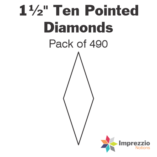1½" Ten Pointed Diamond Papers - Pack of 490