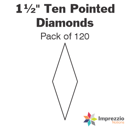 1½" Ten Pointed Diamond Papers - Pack of 120