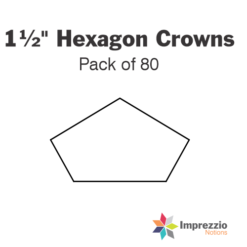 1½" Hexagon Crown Papers - Pack of 80