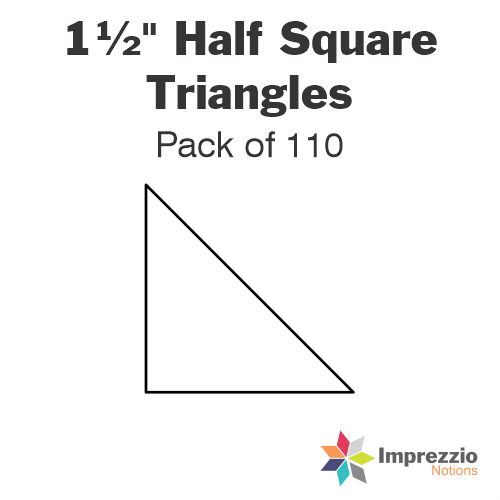 1½" Half Square Triangle Papers - Pack of 110