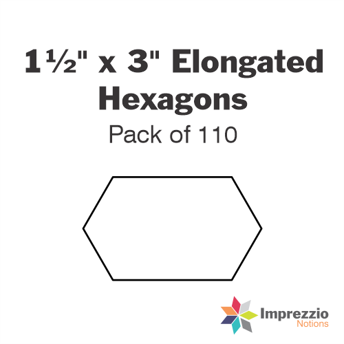 1½" x 3" Elongated Hexagon Papers - Pack of 110