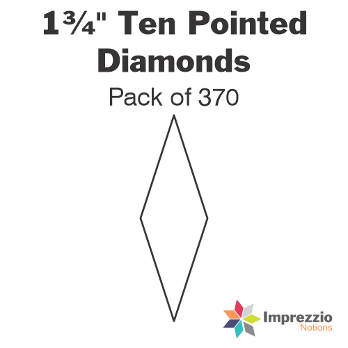 1¾" Ten Pointed Diamond Papers - Pack of 370
