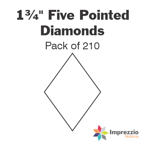 1¾" Five Pointed Diamond Papers - Pack of 210