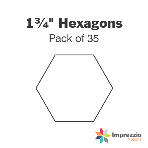 1¾" Hexagon Papers - Pack of 35