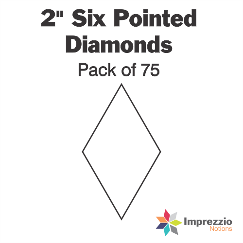 2" Six Pointed Diamond Papers - Pack of 75