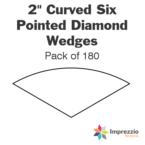 2" Curved Six Pointed Diamond Wedge Papers - Pack of 180