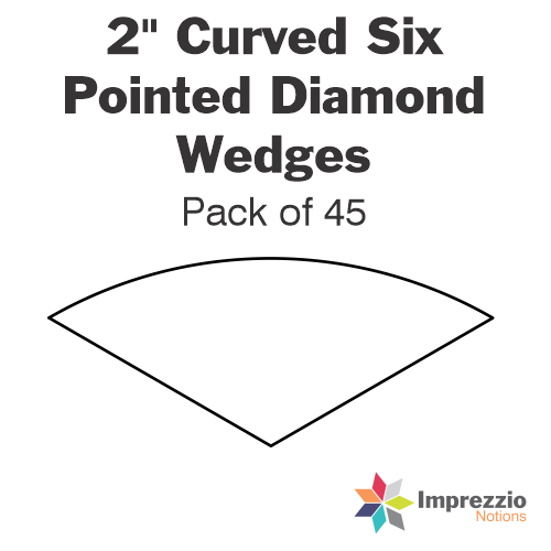 2" Curved Six Pointed Diamond Wedge Papers - Pack of 45