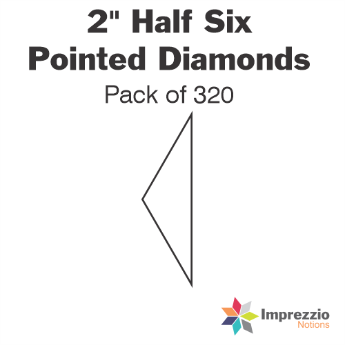 2" Half Six Pointed Diamond Papers - Pack of 320