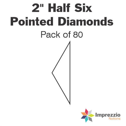 2" Half Six Pointed Diamond Papers - Pack of 80