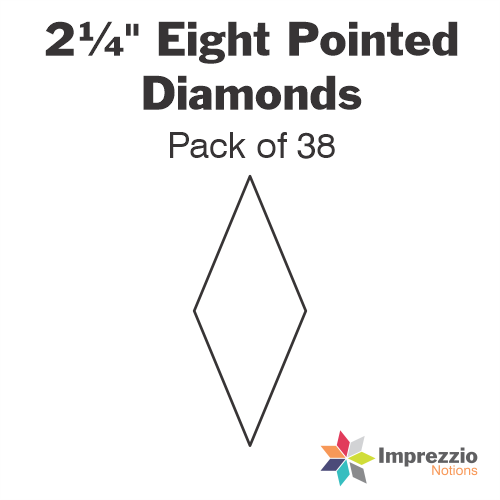 2¼" Eight Pointed Diamond Papers - Pack of 38