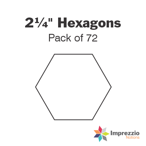 2¼" Hexagon Papers - Pack of 72