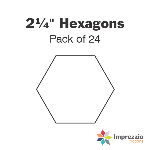 2¼" Hexagon Papers - Pack of 24