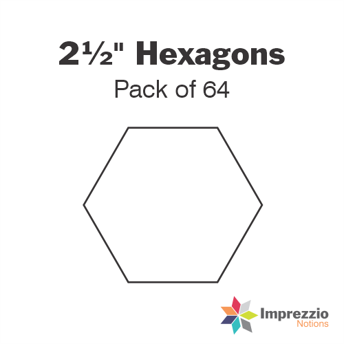 2½" Hexagon Papers - Pack of 64