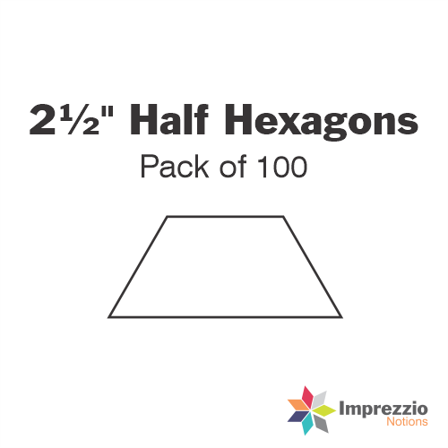 2½" Half Hexagon Papers - Pack of 100