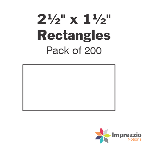 2½" x 1½" Rectangle Papers - Pack of 200