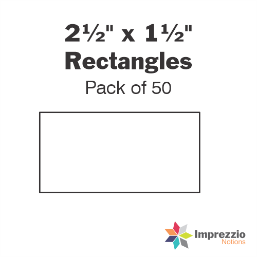 2½" x 1½" Rectangle Papers - Pack of 50