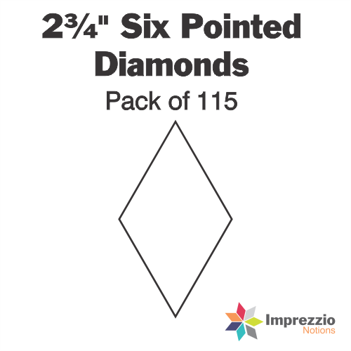 2¾" Six Pointed Diamond Papers - Pack of 115