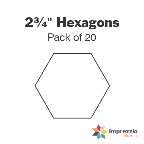 2¾" Hexagon Papers - Pack of 20