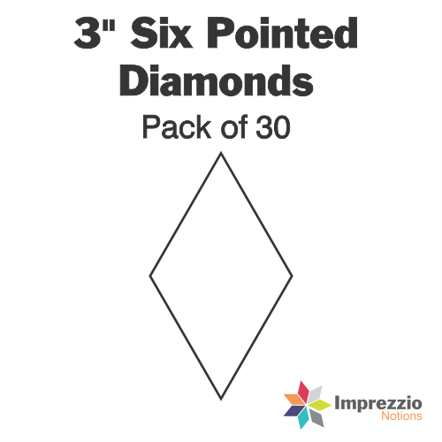 3" Six Pointed Diamond Papers - Pack of 30